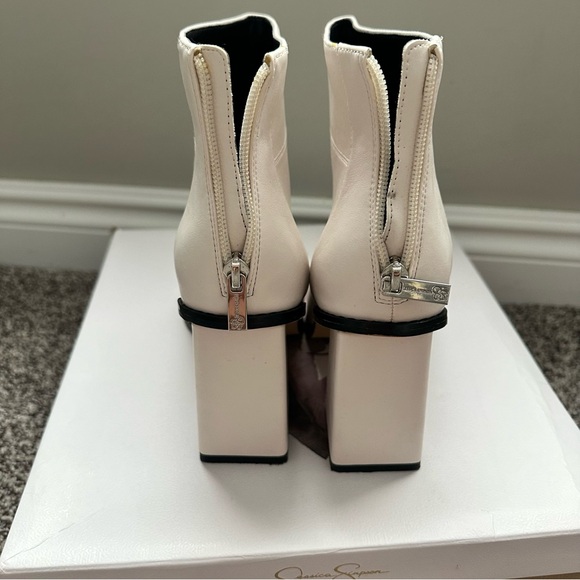 Jessica Simpson Marlea Ankle Boots in Ivory - Picture 7 of 8